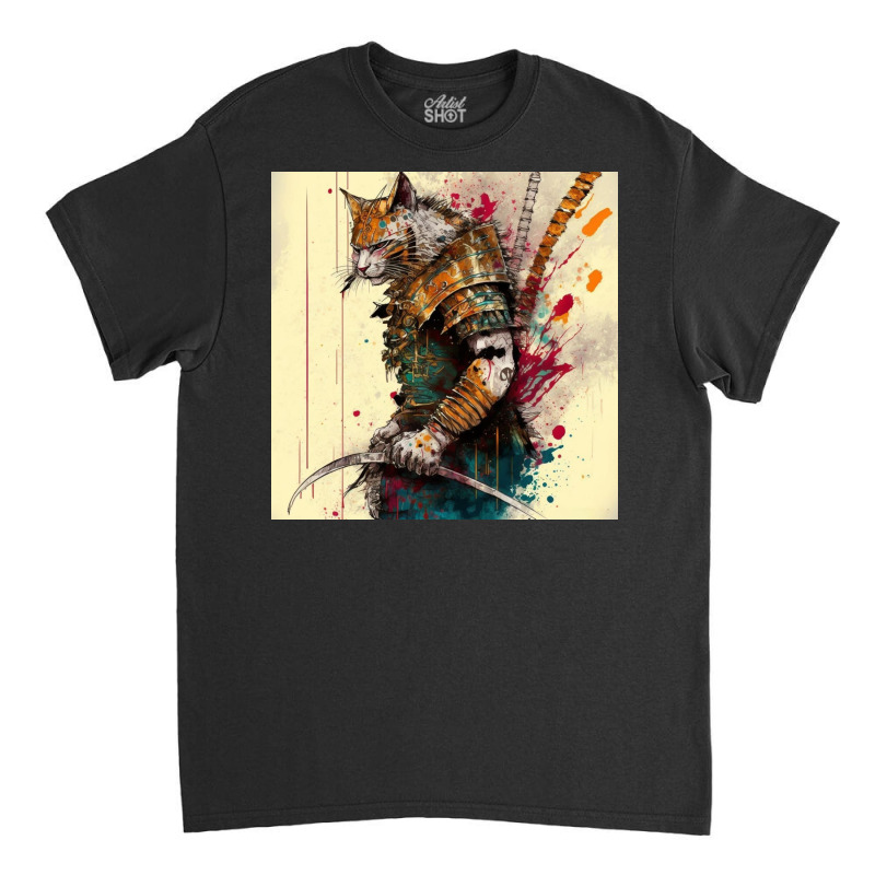 Cat In Action Pose Classic T-shirt by TheDol | Artistshot