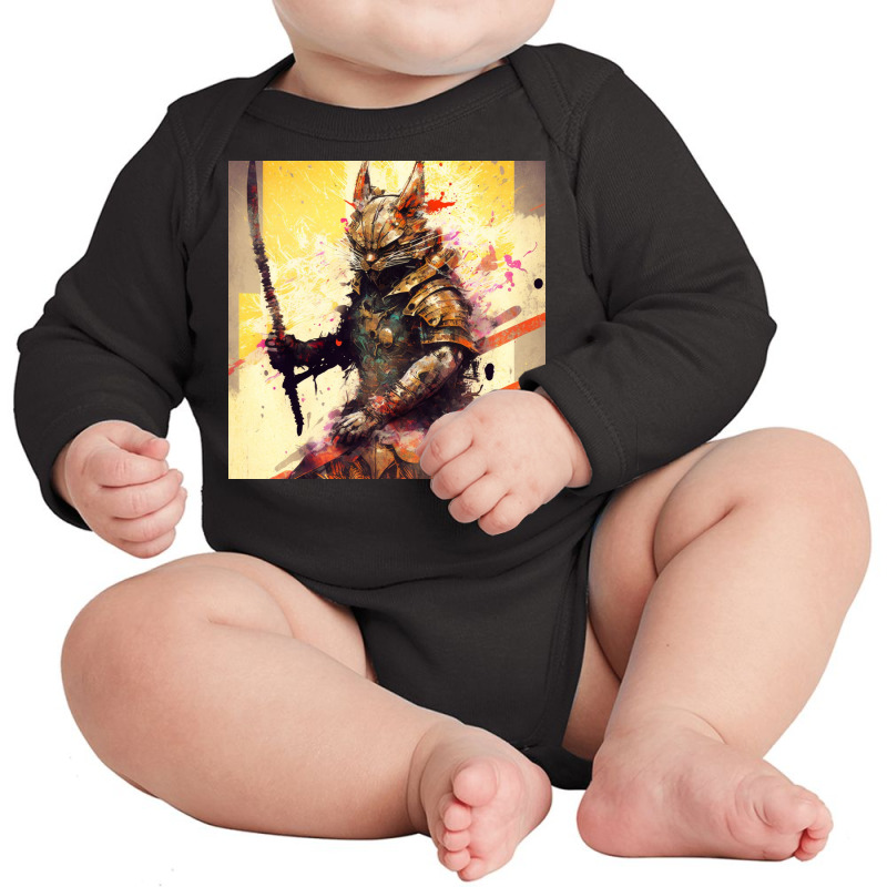 Cat Soldier Long Sleeve Baby Bodysuit | Artistshot