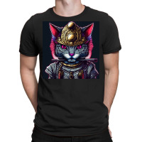 Samurai Cyborg Cat T-shirt | Artistshot