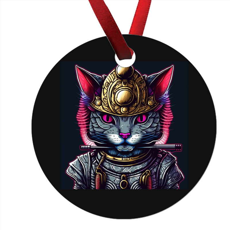 Samurai Cyborg Cat Ornament | Artistshot