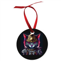 Samurai Cyborg Cat Ornament | Artistshot