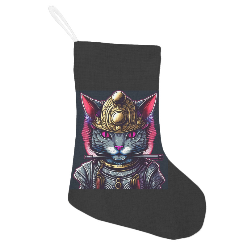 Samurai Cyborg Cat Holiday Stocking | Artistshot