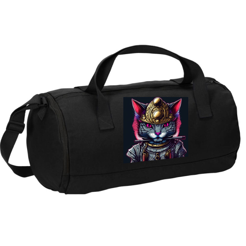 Samurai Cyborg Cat Duffel Bag | Artistshot