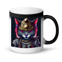 Samurai Cyborg Cat Magic Mug | Artistshot