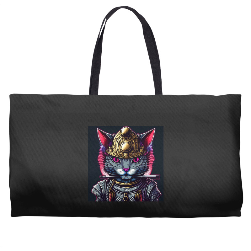 Samurai Cyborg Cat Weekender Totes | Artistshot