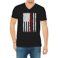 Teamster Proud American Flag Distressed Premium V-neck Tee | Artistshot