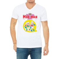 Mermaid Man And Barnacle Boy V-neck Tee | Artistshot