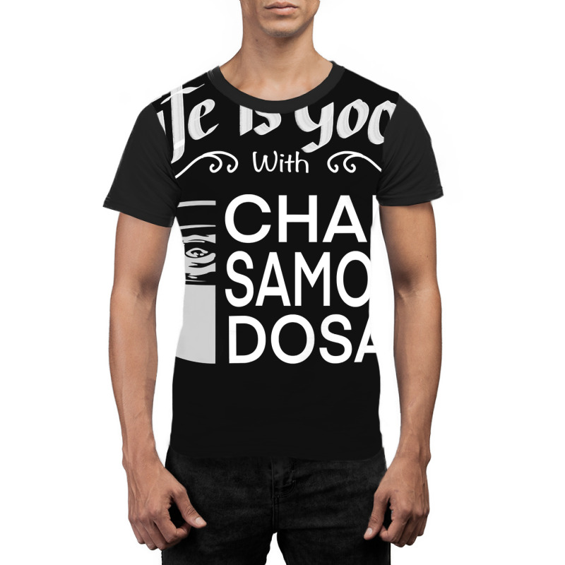 India Food Culture Chai Samosa Desi Humor Funny Graphic T-shirt by home12 | Artistshot