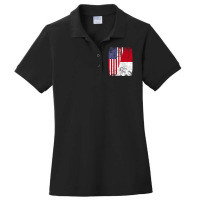 Indonesian Roots  Half American Flag  Usa Indonesi Ladies Polo Shirt | Artistshot