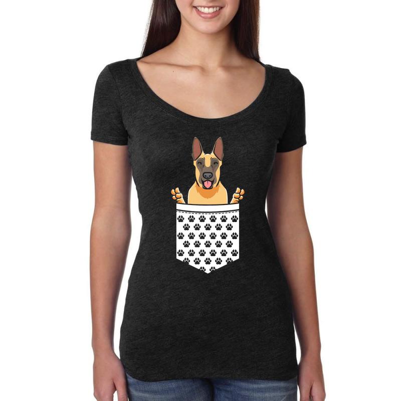 Malinois T  Shirt Malinois Dog Belgian Shepherd Dog T  Shirt Women's Triblend Scoop T-shirt by gregory28208 | Artistshot