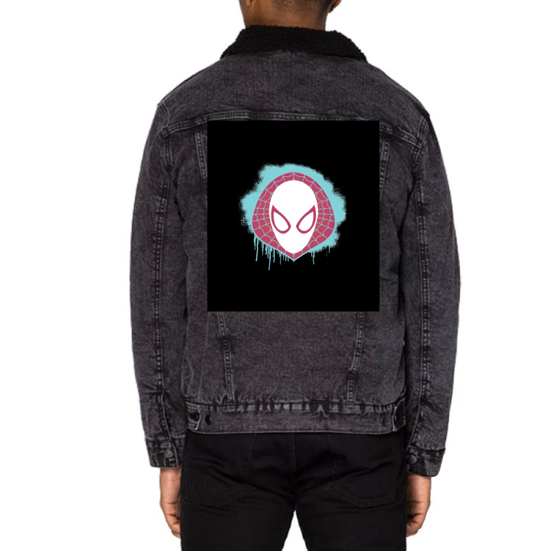 Spider Gwen Spray Paint Unisex Sherpa-lined Denim Jacket | Artistshot