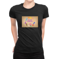 Music Notes Circle Ladies Fitted T-shirt | Artistshot