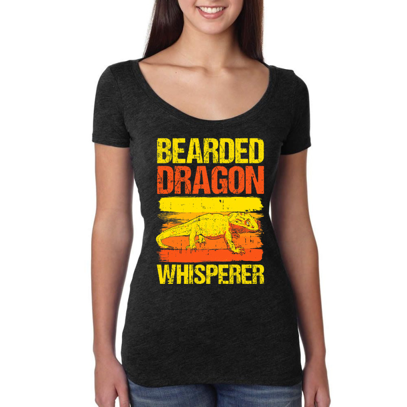 Retro Bearded Dragon Whisperer Reptile Lover Anima Women's Triblend Scoop T-shirt by kerrmanthez | Artistshot