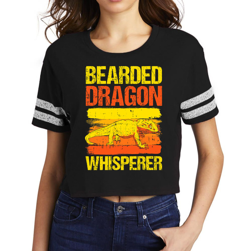 Retro Bearded Dragon Whisperer Reptile Lover Anima Scorecard Crop Tee by kerrmanthez | Artistshot