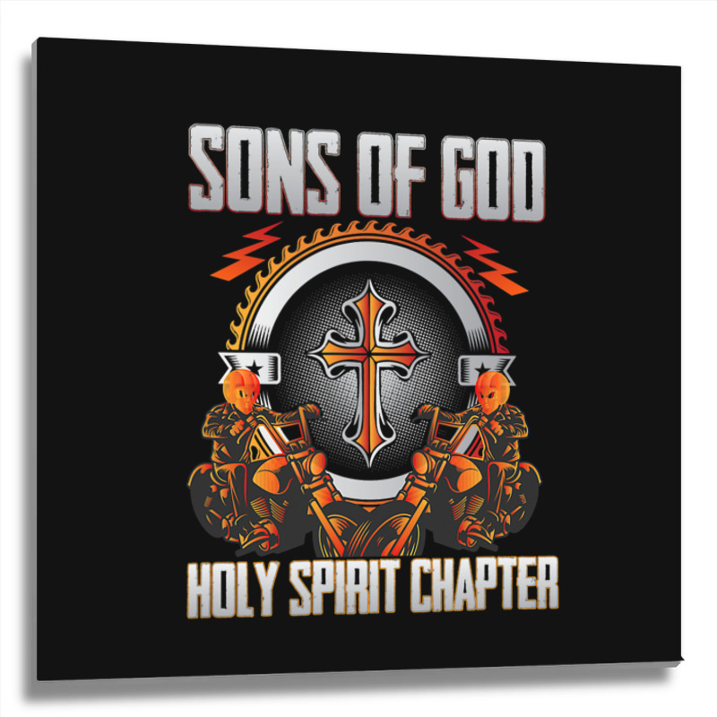 Christian Bikersons Of God Holy Spirit Chapter Metal Print Square | Artistshot