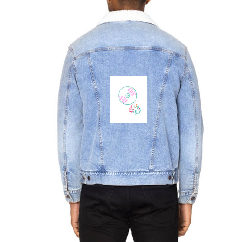 Music Vinyl 1 Unisex Sherpa-lined Denim Jacket | Artistshot