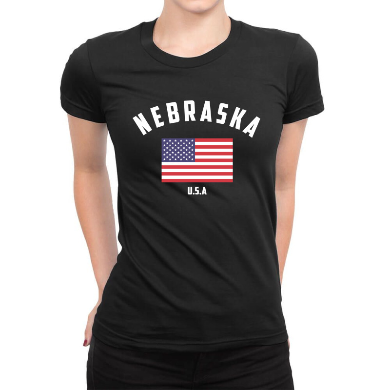 Nebraska Ladies Fitted T-Shirt by Chris Ceconello | Artistshot