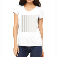 Black And White Vertical Women's V-neck T-shirt | Artistshot