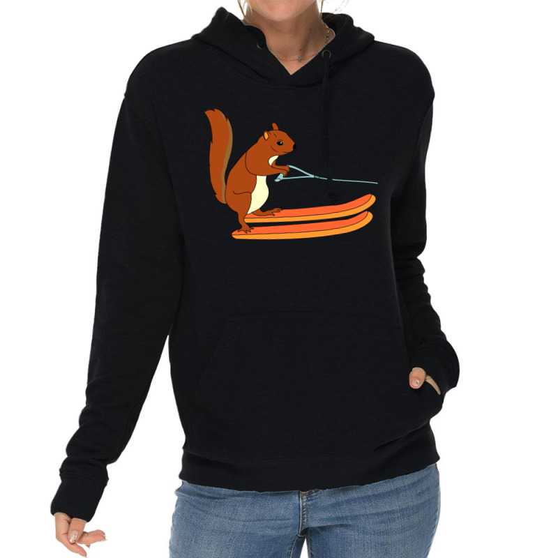 Waterskiing Ski Squirrel Freestyle Gift Animal Lightweight Hoodie by chueforazij | Artistshot