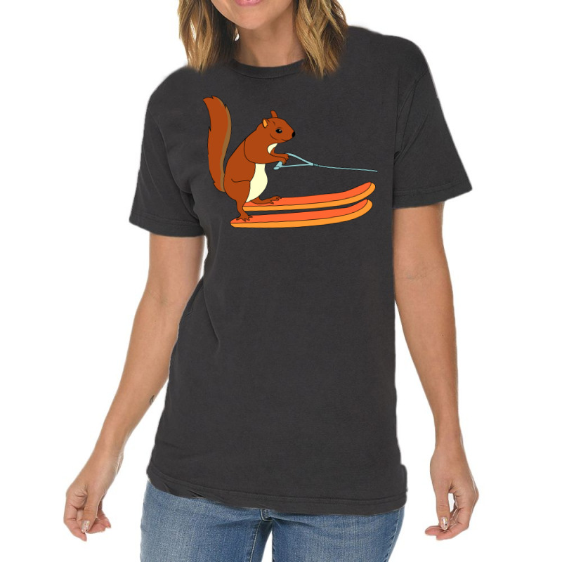 Waterskiing Ski Squirrel Freestyle Gift Animal Vintage T-Shirt by chueforazij | Artistshot