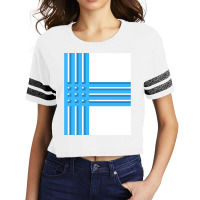 Vertical Blue And White Stripes Graphic Scorecard Crop Tee | Artistshot