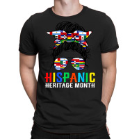 National Hispanic Heritage Month Latin Flags Messy T-shirt | Artistshot