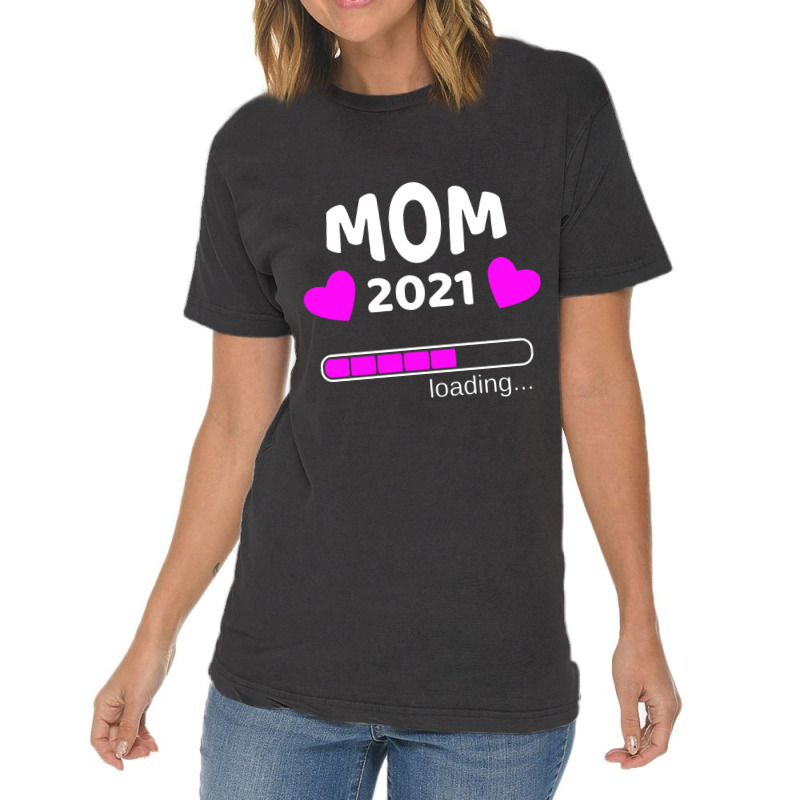 Mom 2021 Loading Pregnant Pregnancy Vintage T-shirt | Artistshot