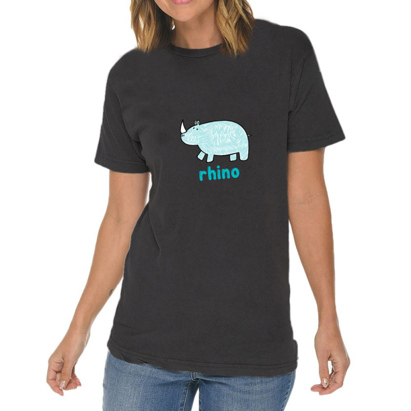 Rhino Happy Kids Vintage T-shirt | Artistshot