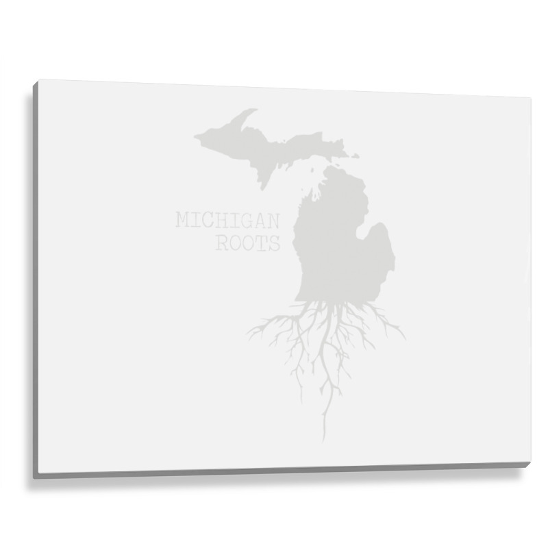 Michigan Roots  State Of Michigan Metal Print Horizontal | Artistshot