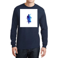 Mando Silhouette Blue Paint Spatter Long Sleeve Shirts | Artistshot