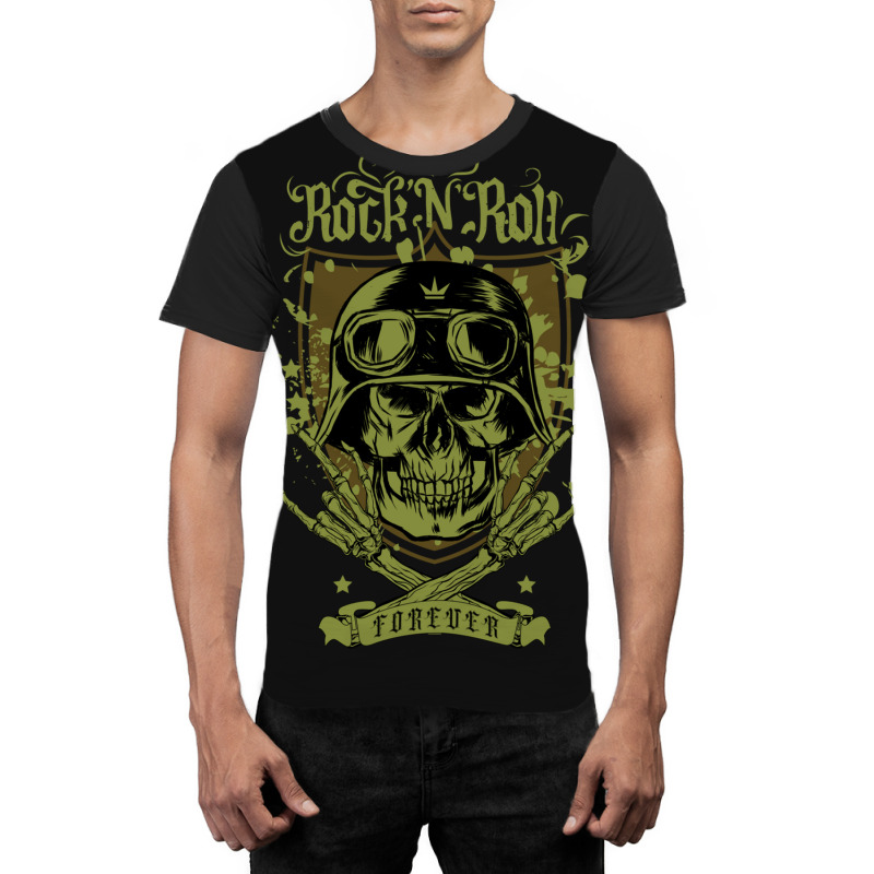 Rock 'n' Roll Graphic T-shirt | Artistshot