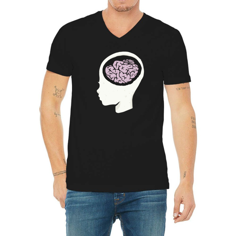 Education Concept Brain Illustration Ea V-neck Tee | Artistshot