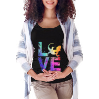 Colorful Bearded Dragon Mom Gifts Bearded Dragon Maternity Scoop Neck T-shirt | Artistshot