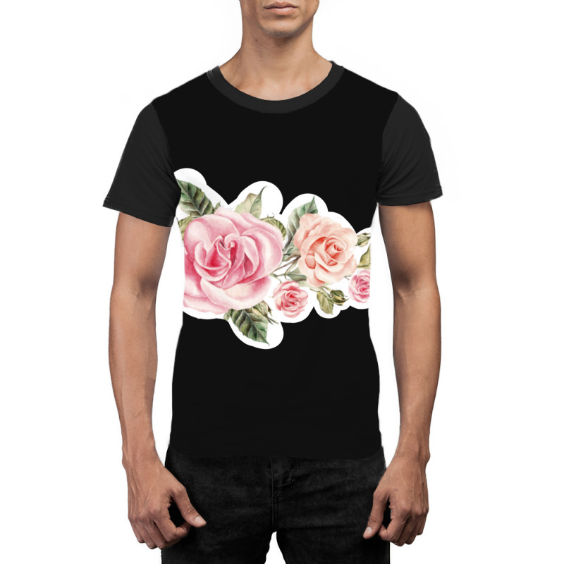 Roses Art Pattern Graphic T-shirt | Artistshot