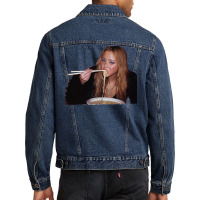 Devon Aoki Ramen Transparent Sticker Men Denim Jacket | Artistshot