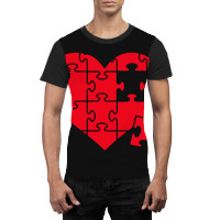 Jigsaw Puzzle Heart Graphic T-shirt | Artistshot