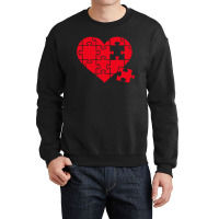 Jigsaw Puzzle Heart Crewneck Sweatshirt | Artistshot