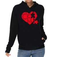 Jigsaw Puzzle Heart Lightweight Hoodie | Artistshot