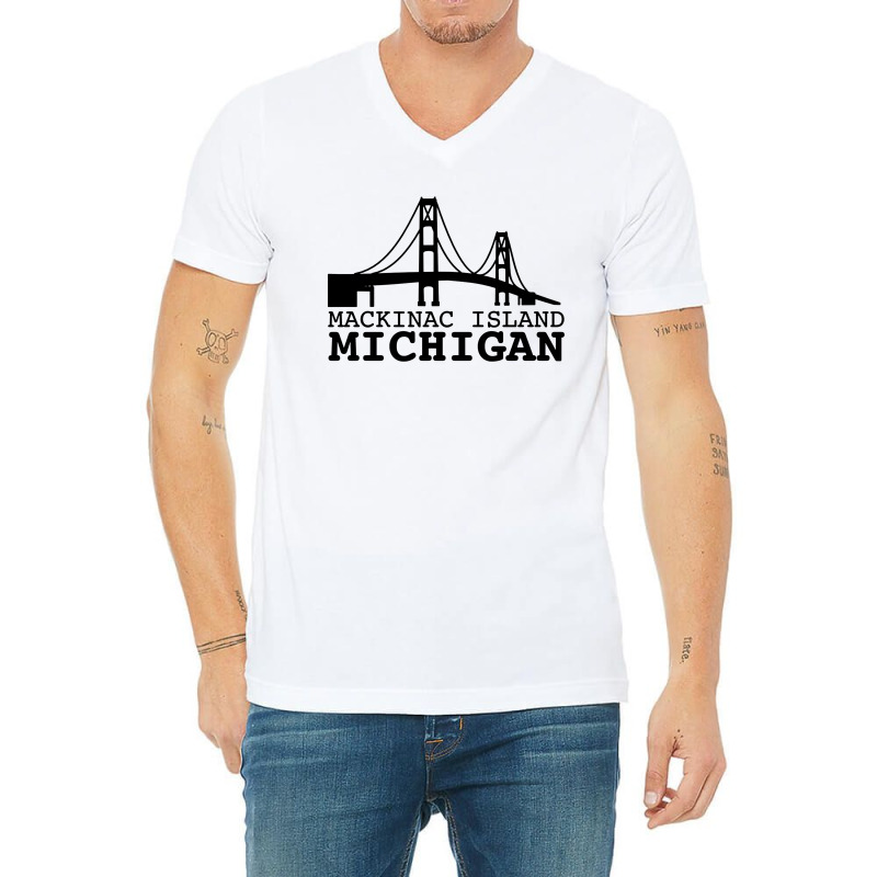 Mackinac Island Michigan V-neck Tee | Artistshot
