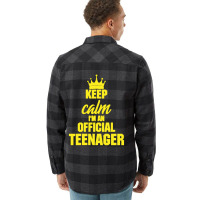 Keep Calm I'm An Official Teenager Flannel Shirt | Artistshot