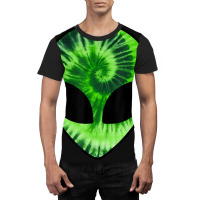 Alien Head Green Glow Party Rave Men And Women Graphic T-shirt | Artistshot