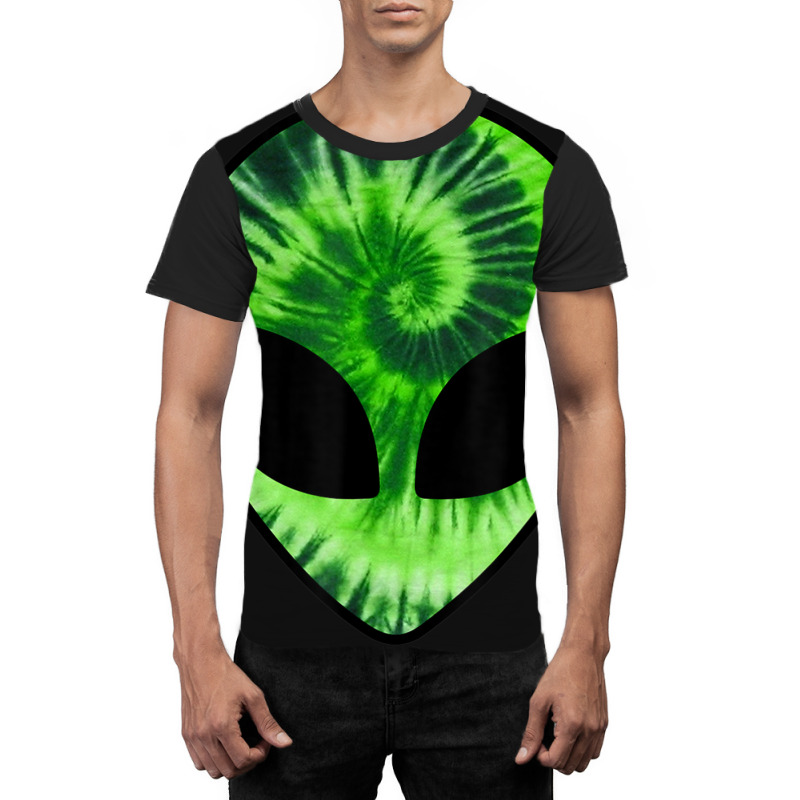 Alien Head Green Glow Party Rave Men And Women Graphic T-shirt | Artistshot