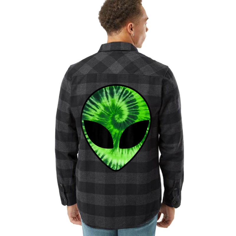 Alien Head Green Glow Party Rave Men And Women Flannel Shirt | Artistshot