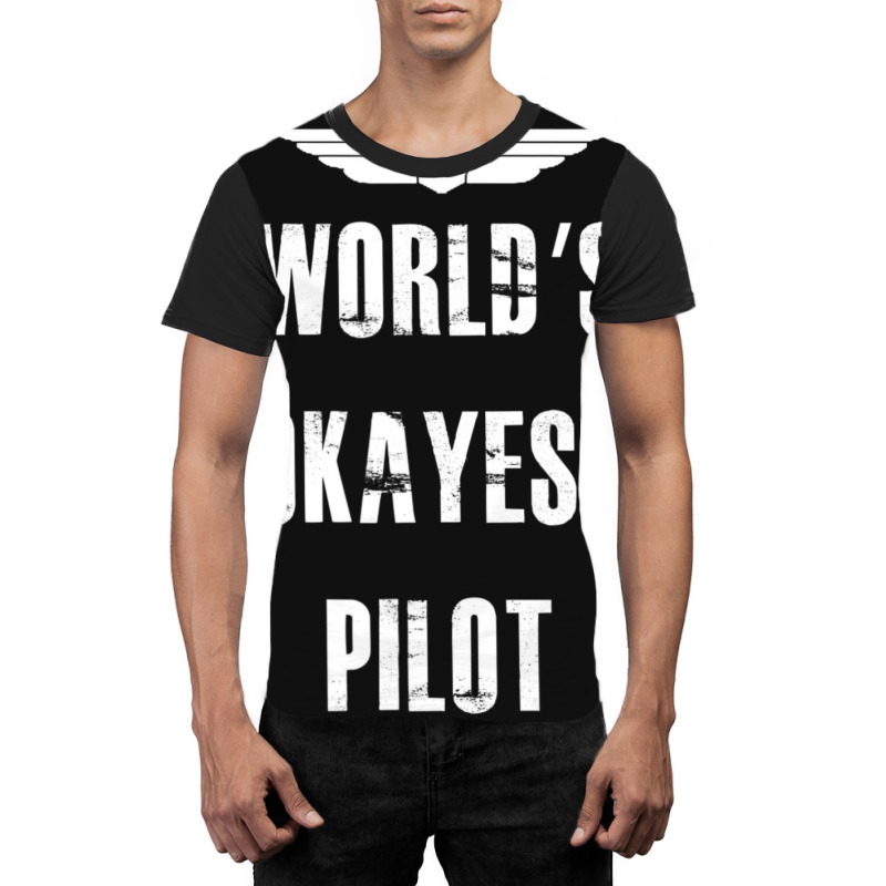 World's Okayest Pilot Flying Aviation Graphic T-shirt | Artistshot