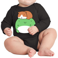 Guinea Pig And Frog Long Sleeve Baby Bodysuit | Artistshot