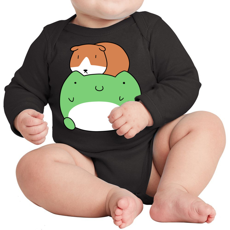 Guinea Pig And Frog Long Sleeve Baby Bodysuit | Artistshot