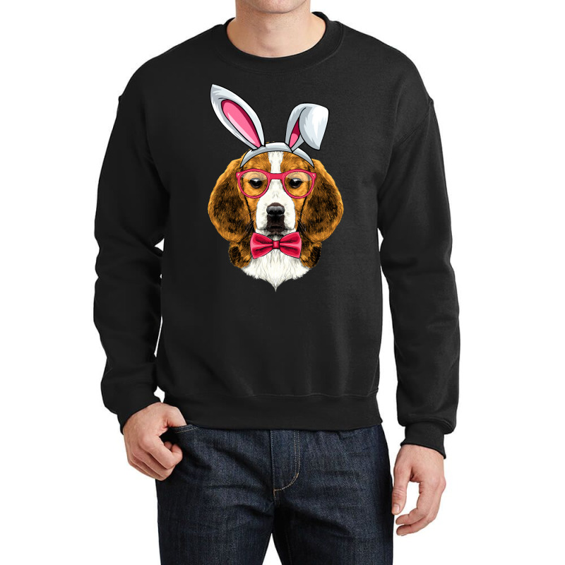 Beagle Bunny Ears Glasses Eggs Cute Easter Dog Own Crewneck Sweatshirt by kerrmanthez | Artistshot