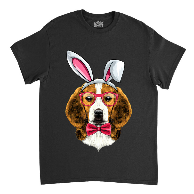 Beagle Bunny Ears Glasses Eggs Cute Easter Dog Own Classic T-shirt by kerrmanthez | Artistshot