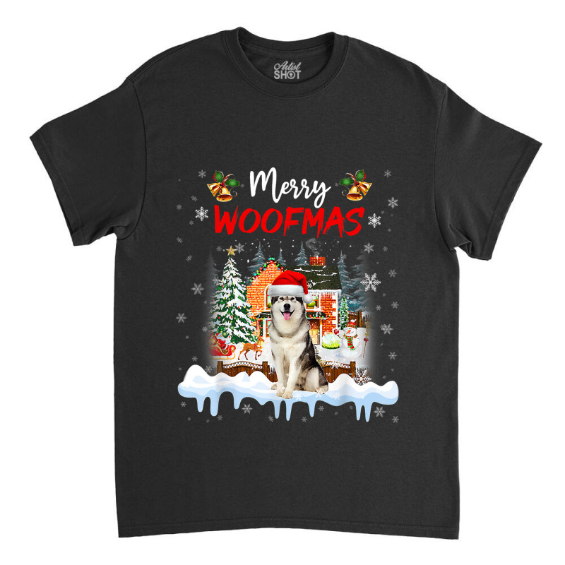 Merry Woofmas Alaskan Malamute Christmas Tree Dog  Classic T-shirt | Artistshot