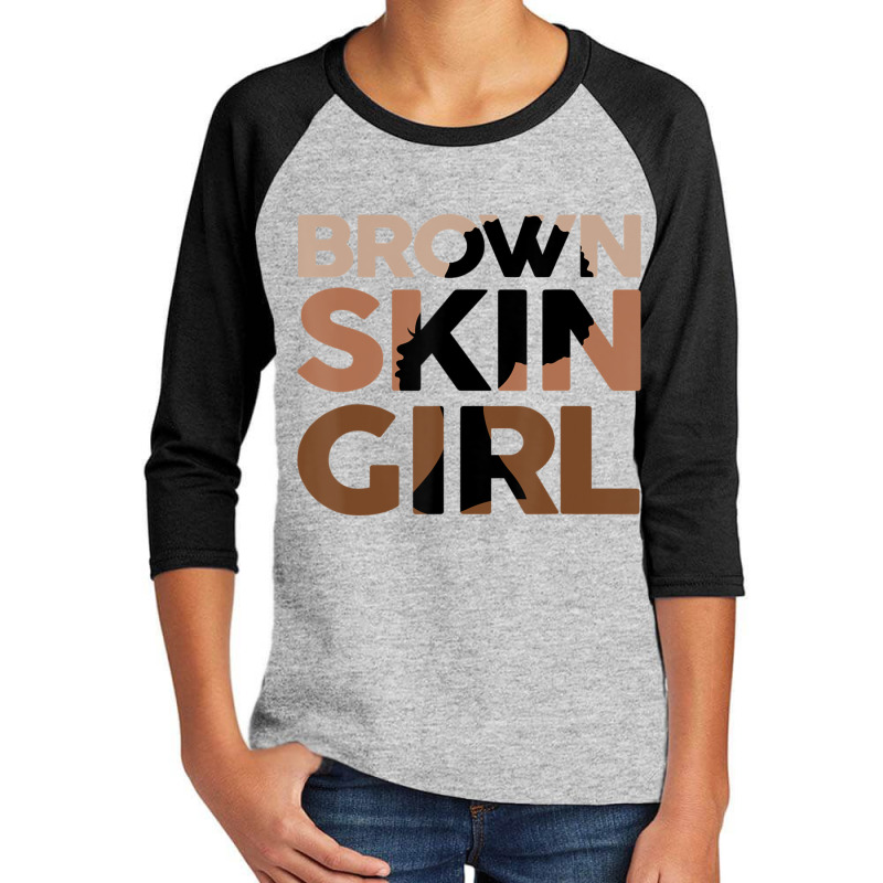 Black Melanin Queen Magic Brown Skin Girl Juneteen Youth 3/4 Sleeve | Artistshot